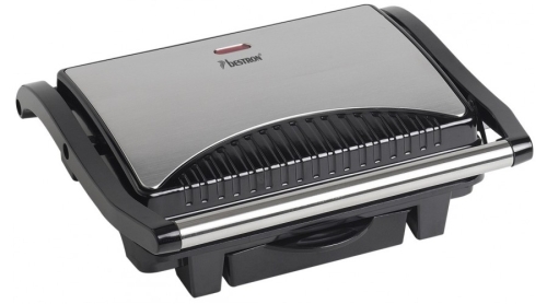 Bestron Panini grillsütő, rozsdamentes acél, 1000 W-os ASW113S