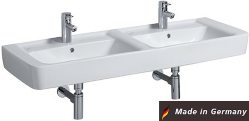 Keramag Renova Nr. 1 Plan dupla mosdó keratect felülettel (130x48 cm, 122130600)