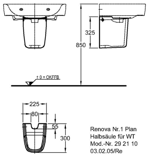 Keramag Renova Nr. 1 Plan szifontakaró (292110000)