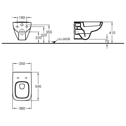 Keramag Renova Nr. 1 Plan fali WC keratect felülettel (202150600)