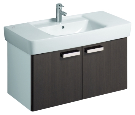 Keramag Renova Nr. 1 Plan mosdószekrény magasfényű wenge (93x46,3x44,5 cm, 879103000)