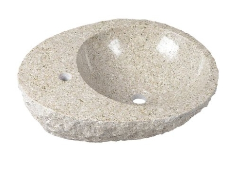 Sapho BLOK 56x46x15cm kőmosdó, vastag kő (2401-27)