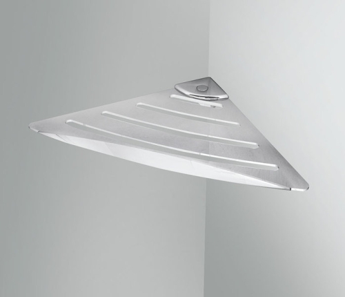 Sapho 178x178 mm sarokpolc zuhanyzóba, ABS+inox/króm (PT003)