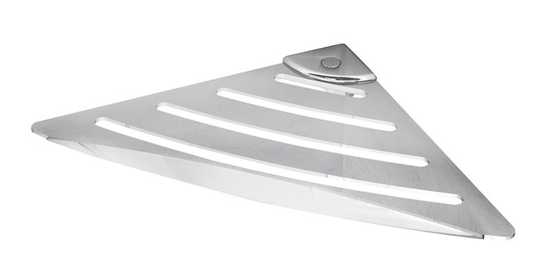 Sapho 178x178 mm sarokpolc zuhanyzóba, ABS+inox/króm (PT003)