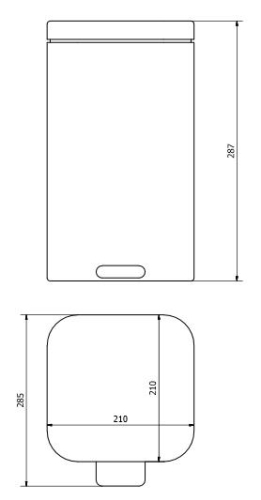 Sapho REGENT szemetes 6l, Soft Close, csiszolt inox, zöld (DR321)