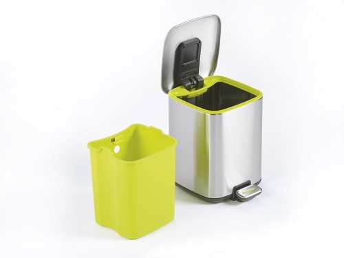 Sapho REGENT szemetes 6l, Soft Close, csiszolt inox, ezüst (DR301)