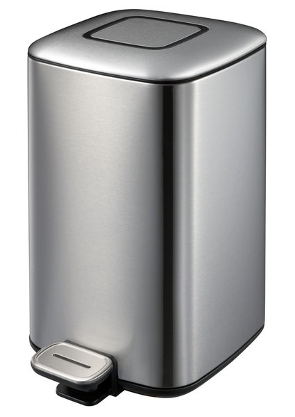 Sapho REGENT szemetes 12l, Soft Close, csiszolt inox, ezüst (DR302)