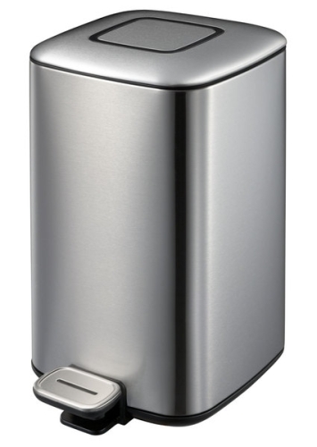 Sapho REGENT szemetes 12l, Soft Close, csiszolt inox, ezüst (DR302)