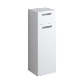 Keramag Renova Nr. 1 Plan alacsony kiegészítő szekrény balos pánttal magasfényű fehér (39x113x36 cm, 879010000)