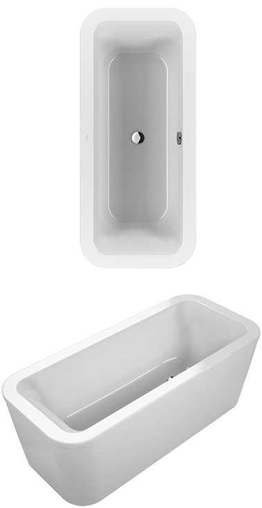Villeroy & Boch Loop & Friends, Duo, 180x80 cm szabadonálló fürdőkád UBA180LFS7PDV-01