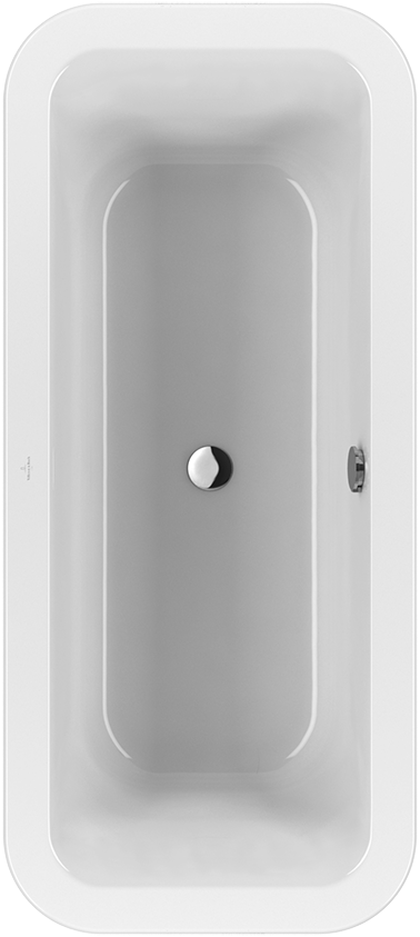 Villeroy & Boch Loop & Friends, Duo, 180x80 cm fürdőkád szögletes belső formával, kerekített peremmel UBA180LFS7V-01