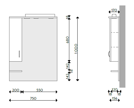 Tboss Classic 75 fürdőszobabútor komplett szett (sonoma)