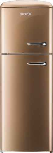 Gorenje szabadonálló felülfagyasztós hűtőszekrény, old timer, A++, royal kávé RF60309OCOL