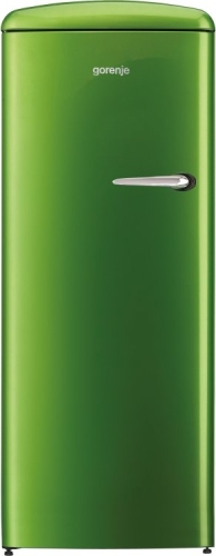 Gorenje szabadonálló felülfagyasztós hűtőszekrény, old timer, A++, lime zöld ORB152GR-L