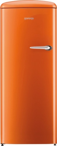 Gorenje szabadonálló felülfagyasztós hűtőszekrény, old timer, A++, narancs ORB152O-L