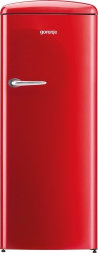Gorenje szabadonálló felülfagyasztós hűtőszekrény, old timer, A++, tűzpiros ORB152RD