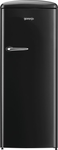 Gorenje szabadonálló felülfagyasztós hűtőszekrény, old timer, A++, fekete ORB152BK