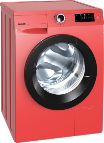 Gorenje szabadonálló automata mosógép A+++, 7 kg, piros fekete ajtóval W7543LR