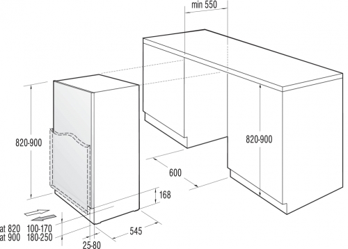 Gorenje pult alá építhető fagyasztó A++, fehér FIU6092AW (527172)