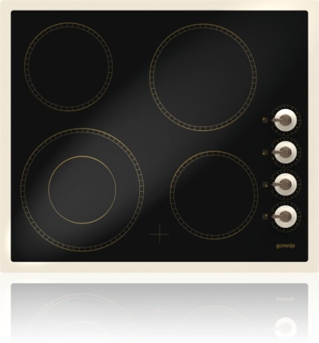 Gorenje IL Classico beépíthető üvegkerámia elektromos főzőlap elefántcsont ECK63CLI