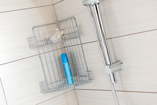 Aqualine KROM LINE Sarokpolc, 22x22x35 cm, krómozott acél (27010)