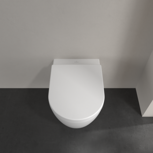 Villeroy & Boch Avento perem nélküli fali wc, CeramicPlus lassú záródású ülőkével kombi pack 5656HRR1 (5656 HR R1)
