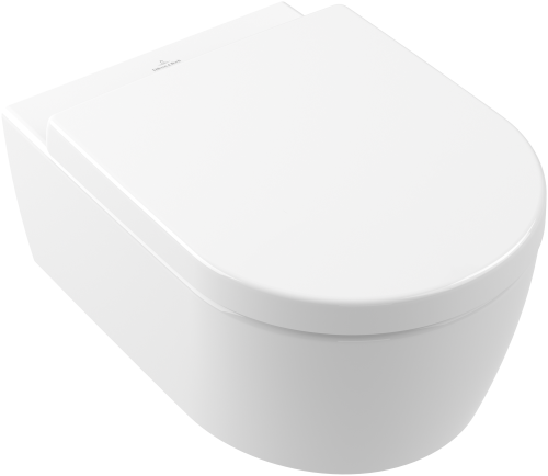 Villeroy & Boch Avento perem nélküli fali wc, CeramicPlus lassú záródású ülőkével kombi pack 5656HRR1 (5656 HR R1)