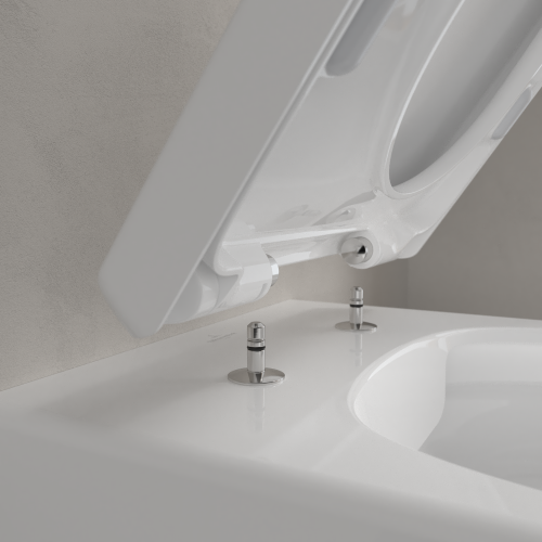 Villeroy & Boch Avento perem nélküli fali wc, CeramicPlus lassú záródású ülőkével kombi pack 5656HRR1 (5656 HR R1)