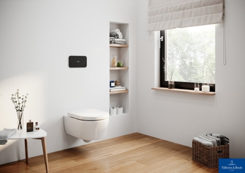 Villeroy & Boch Avento perem nélküli fali wc, CeramicPlus lassú záródású ülőkével kombi pack 5656HRR1 (5656 HR R1)