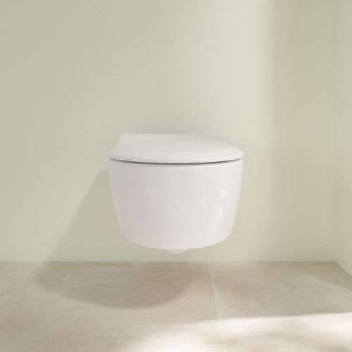 Villeroy & Boch Avento perem nélküli fali wc, CeramicPlus, Slimseat lassú záródású ülőkével kombi pack 5656RSR1 (5656 RS R1)