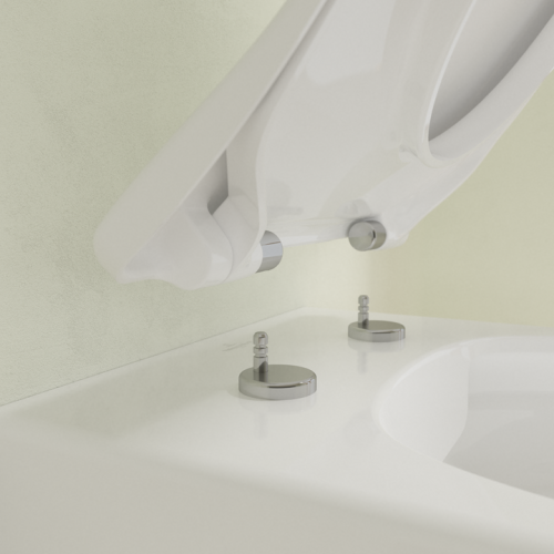 Villeroy & Boch Avento perem nélküli fali wc, CeramicPlus, Slimseat lassú záródású ülőkével kombi pack 5656RSR1 (5656 RS R1)