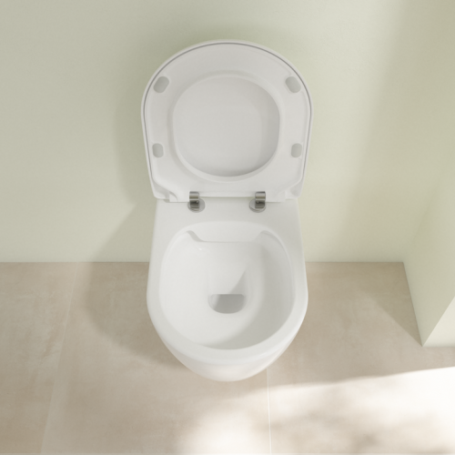 Villeroy & Boch Avento perem nélküli fali wc, CeramicPlus, Slimseat lassú záródású ülőkével kombi pack 5656RSR1 (5656 RS R1)