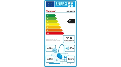 Bestron DESIGNO porzsák nélküli porszívó ABL850GR
