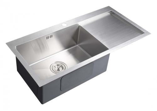 Sapho KIVA mosogatótálca, inox, 86x41x22 cm, balos kivitel (KI8641L)