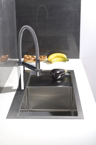 Sapho KIVA mosogatótálca, inox, 86x41x22 cm, balos kivitel (KI8641L)