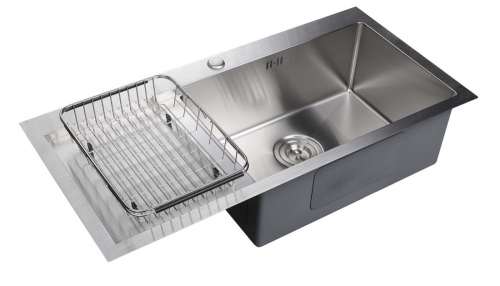 Sapho KIVA mosogatótálca, inox, 86x41x22 cm, jobbos kivitel (KI8641P)