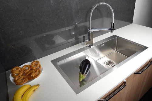 Sapho KIVA mosogatótálca, inox, 86x41x22 cm, jobbos kivitel (KI8641P)