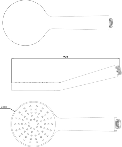 Ravak 960.00 Flat S kézi zuhanyfej, lapos, 1 funkció, ø 100mm X07P343