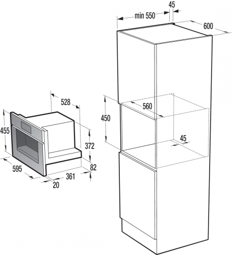 Gorenje beépíthető automata kávéfőzőgép CMA9200UX (465211)
