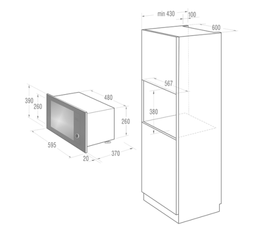 Gorenje beépíthető mikrohullámú sütő BM6240SY2W