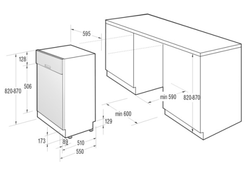 Gorenje beépíthető mosógatógép GI60110X