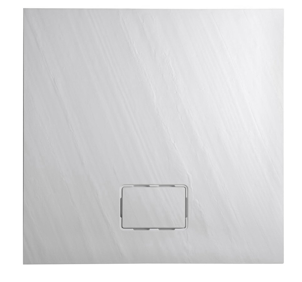 Sapho ATIKA 90x90x3,5cm öntöttmárvány zuhanytálca, fehér, kő hatású dekorral (AK002)