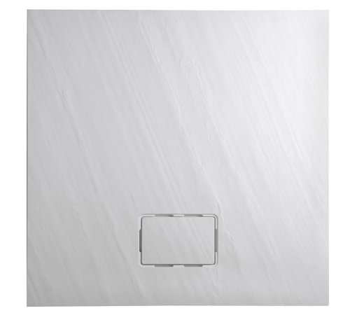 Sapho ATIKA 90x90x3,5cm öntöttmárvány zuhanytálca, fehér, kő hatású dekorral (AK002)