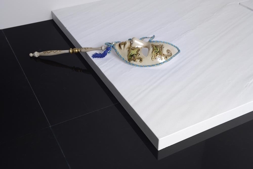 Sapho ATIKA 120x90x3,5cm öntöttmárvány zuhanytálca, fehér, kő hatású dekorral (AK005)