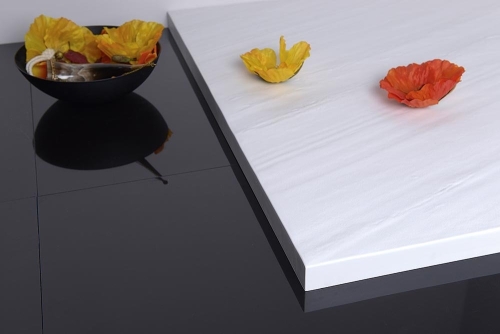 Sapho ATIKA 120x90x3,5cm öntöttmárvány zuhanytálca, fehér, kő hatású dekorral (AK005)