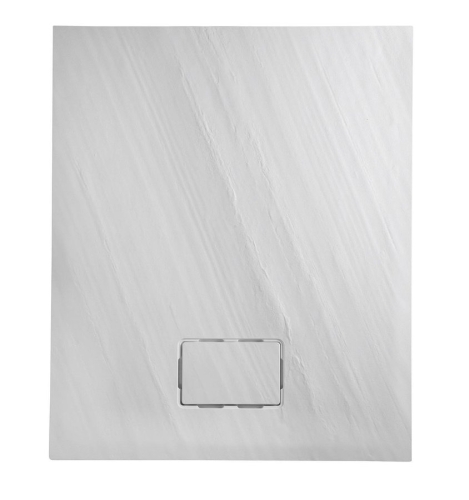 Sapho ATIKA 100x80x3,5cm öntöttmárvány zuhanytálca, fehér, kő hatású dekorral (AK003)