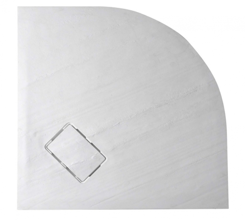 Sapho ATIKA 90x90x3,5cm negyedköríves öntöttmárvány zuhanytálca, R550, fehér, kő hatású dekorral (AK001)