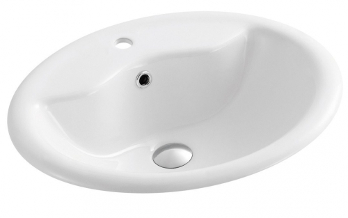Aqualine 57x47x18,5 cm, beépíthető kerámia mosdó (57471)