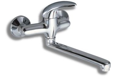 Novaservis Metalia 55 fali mosdó/mosogató csaptelep, fehér-króm, teli karral, 55076,1