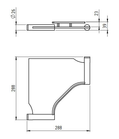 Novaservis Metalia 2 keretes sarokpolc, króm 6258,0